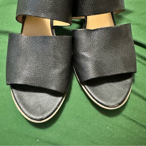 Franco Sarto Hope Sling Back 3 in. Block Heel Sandal Size 10M Black Adjustable - Picture 2 of 6